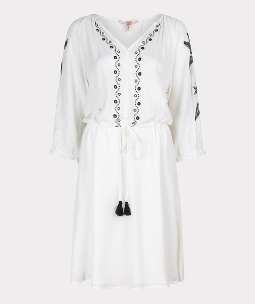 HS24.14233 - Korte jurk met geborduurde mouw